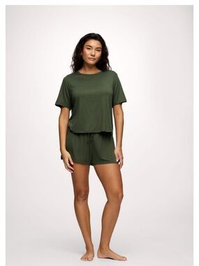 nuuds Olive Green Short Sleeve Sleep Set